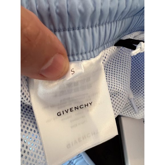 Givenchy Mens 4G Long Small Swim Shorts Baby Blue - Picture 7 of 7